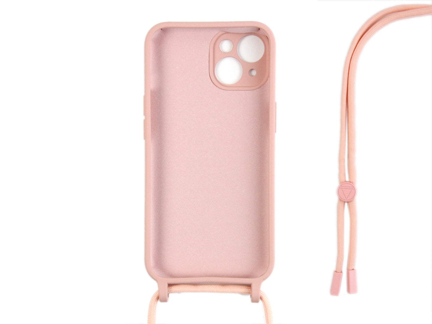 Rixus TPU Necklace Cord Cover For Apple iPhone 13 Mini Rose