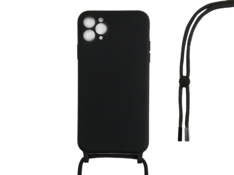Rixus TPU Necklace Cord Cover For Apple iPhone 11 Pro Noir