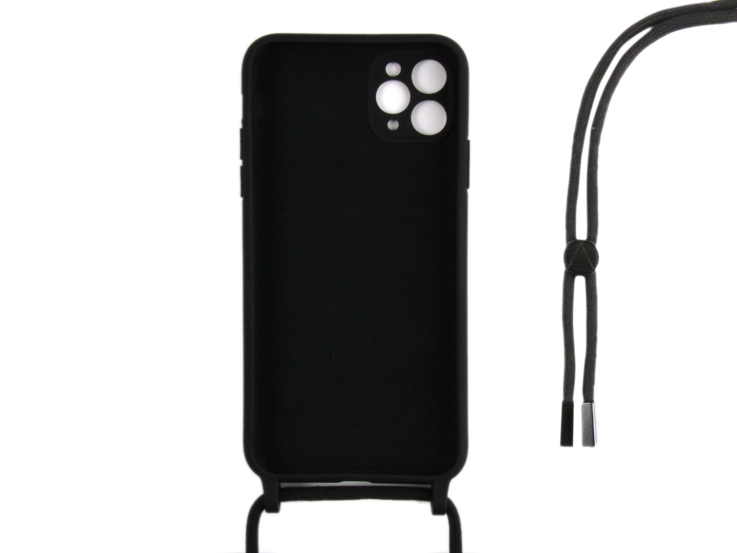 Rixus TPU Necklace Cord Cover For Apple iPhone 11 Pro Noir