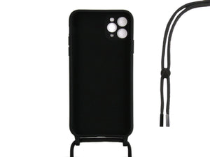 Rixus TPU Necklace Cord Cover For Apple iPhone 11 Pro Noir