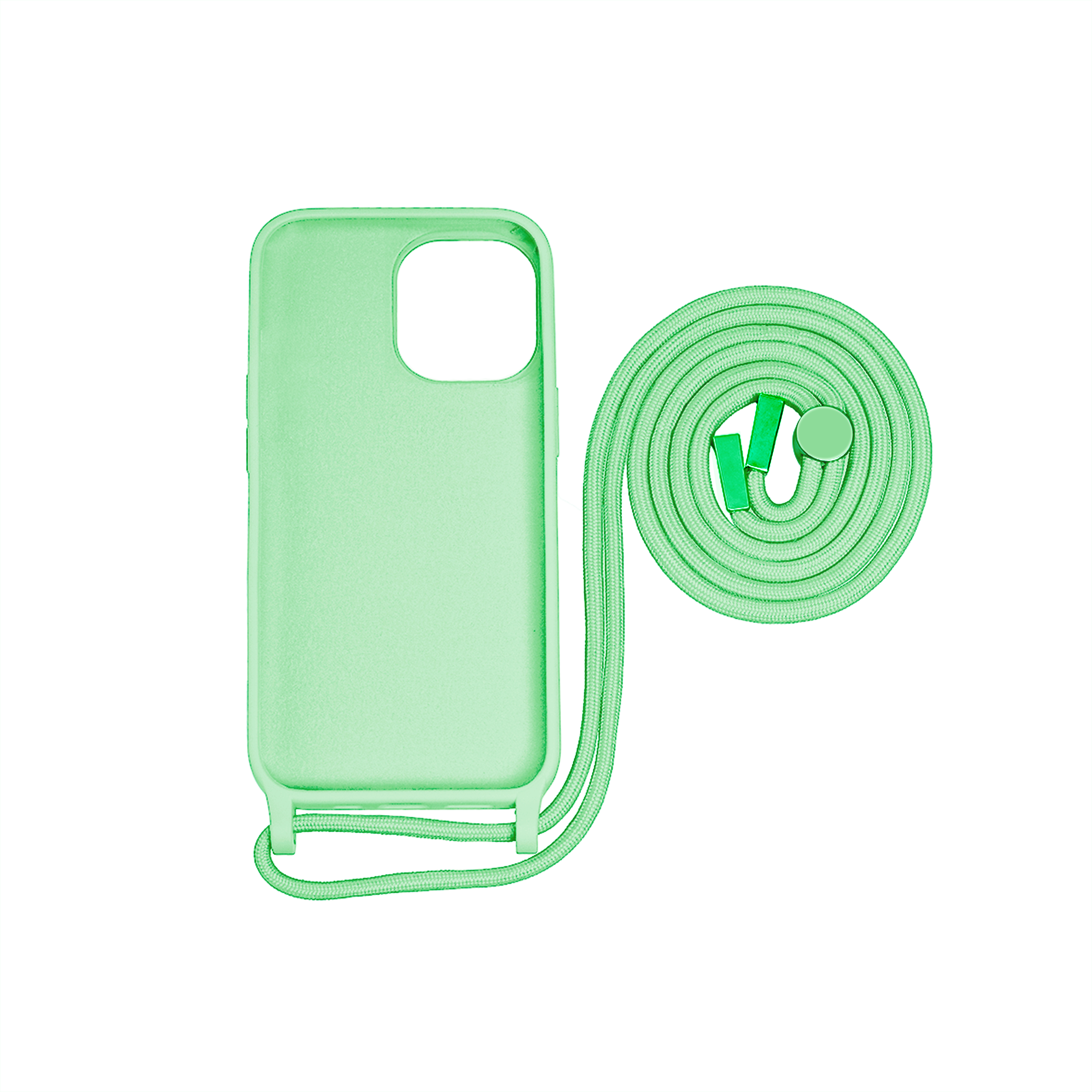 Rixus TPU Necklace Cord Cover For Apple iPhone 14 Plus Matcha