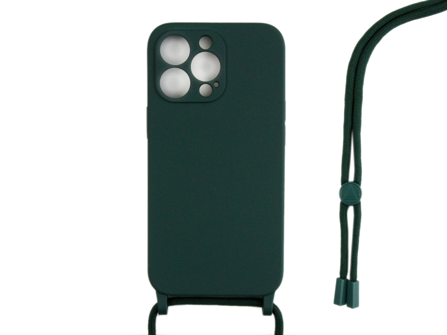 Rixus TPU Necklace Cord Cover For Apple iPhone 13 Pro Vert Foncé
