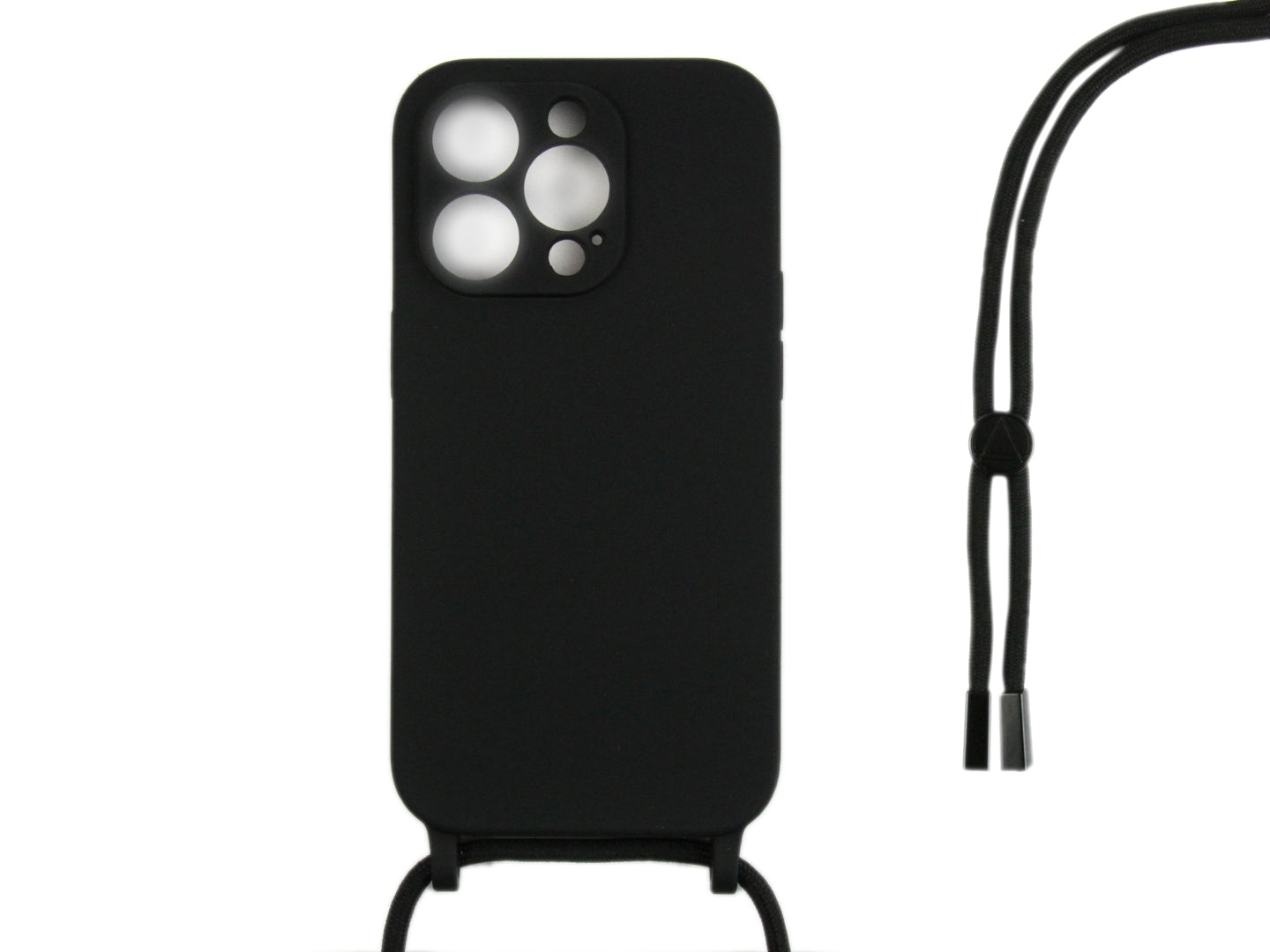 Rixus TPU Necklace Cord Cover For Apple iPhone 13 Pro Noir
