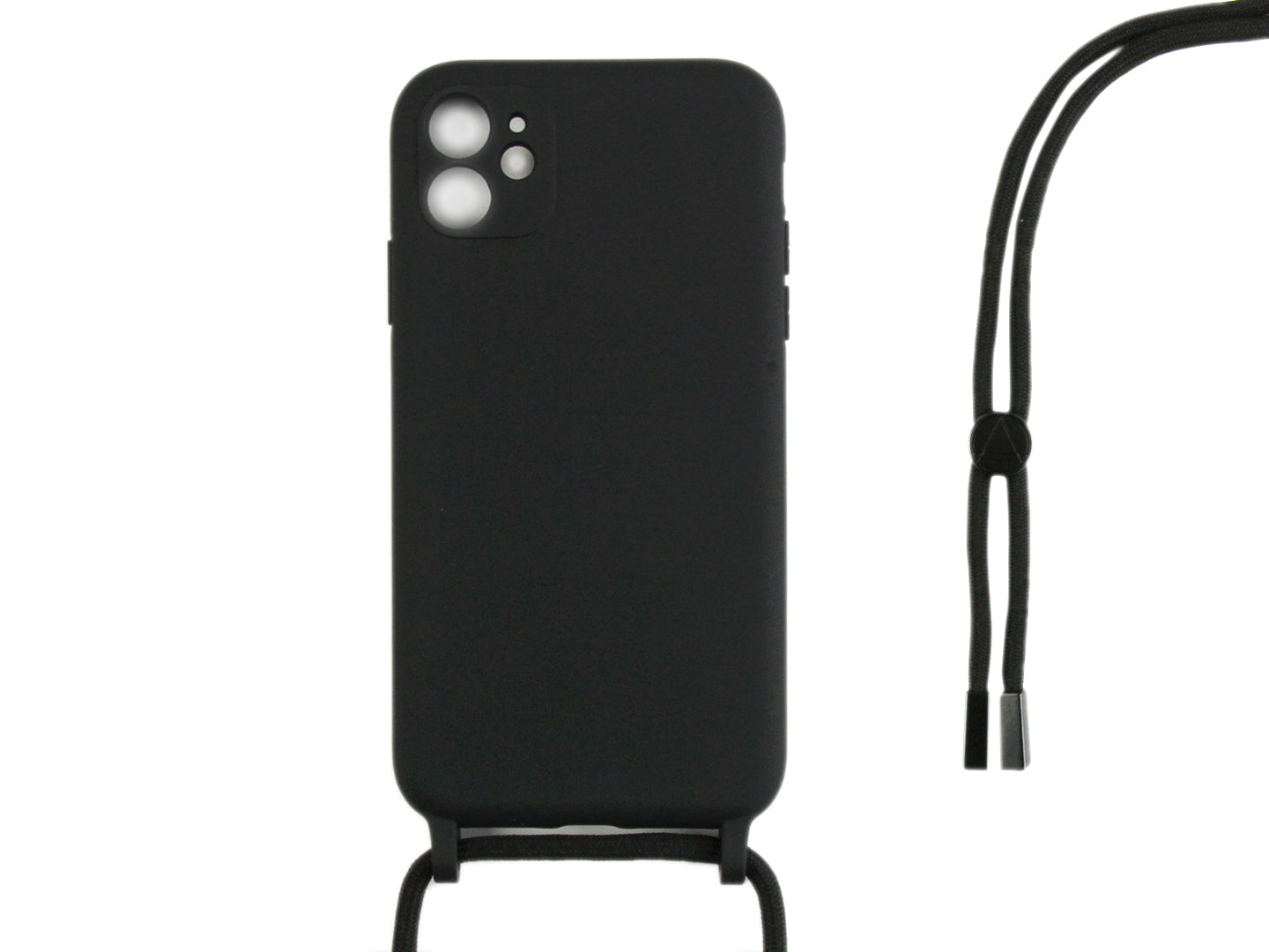 Rixus TPU Necklace Cord Cover For Apple iPhone 12 Noir