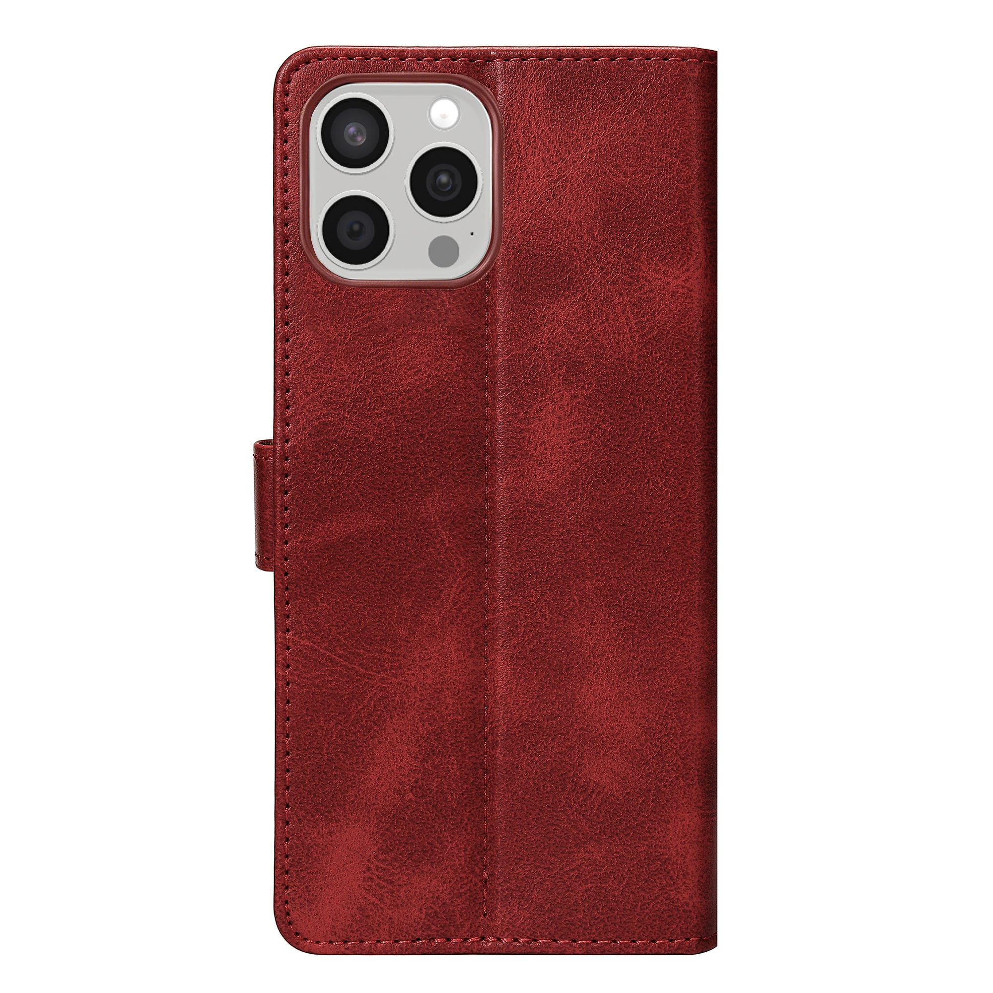 Rixus Bibliothèque For Apple iPhone 15 Pro Rouge foncé