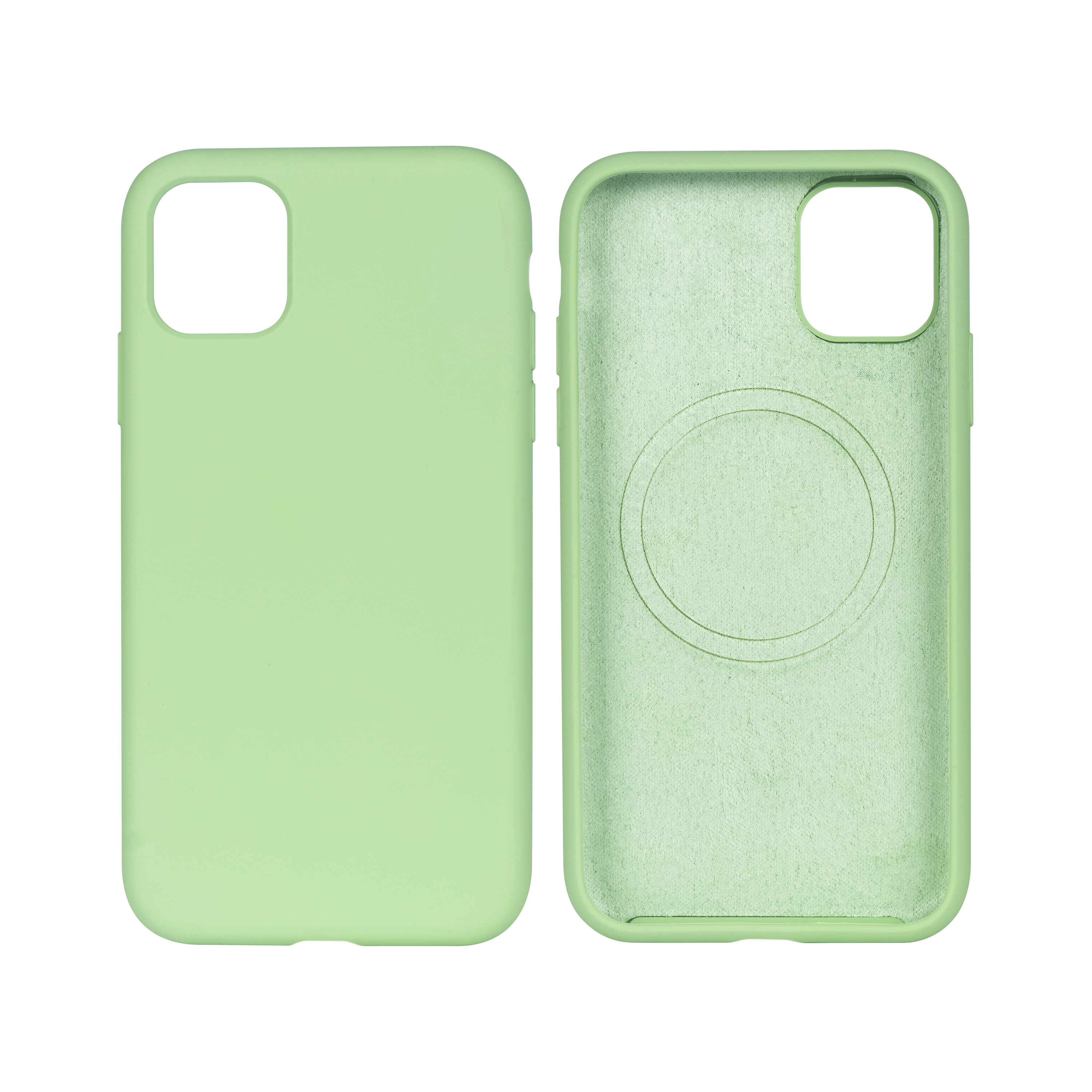 Rixus Soft TPU Phone Case With MagSafe Compatible For Apple iPhone 11 Matcha