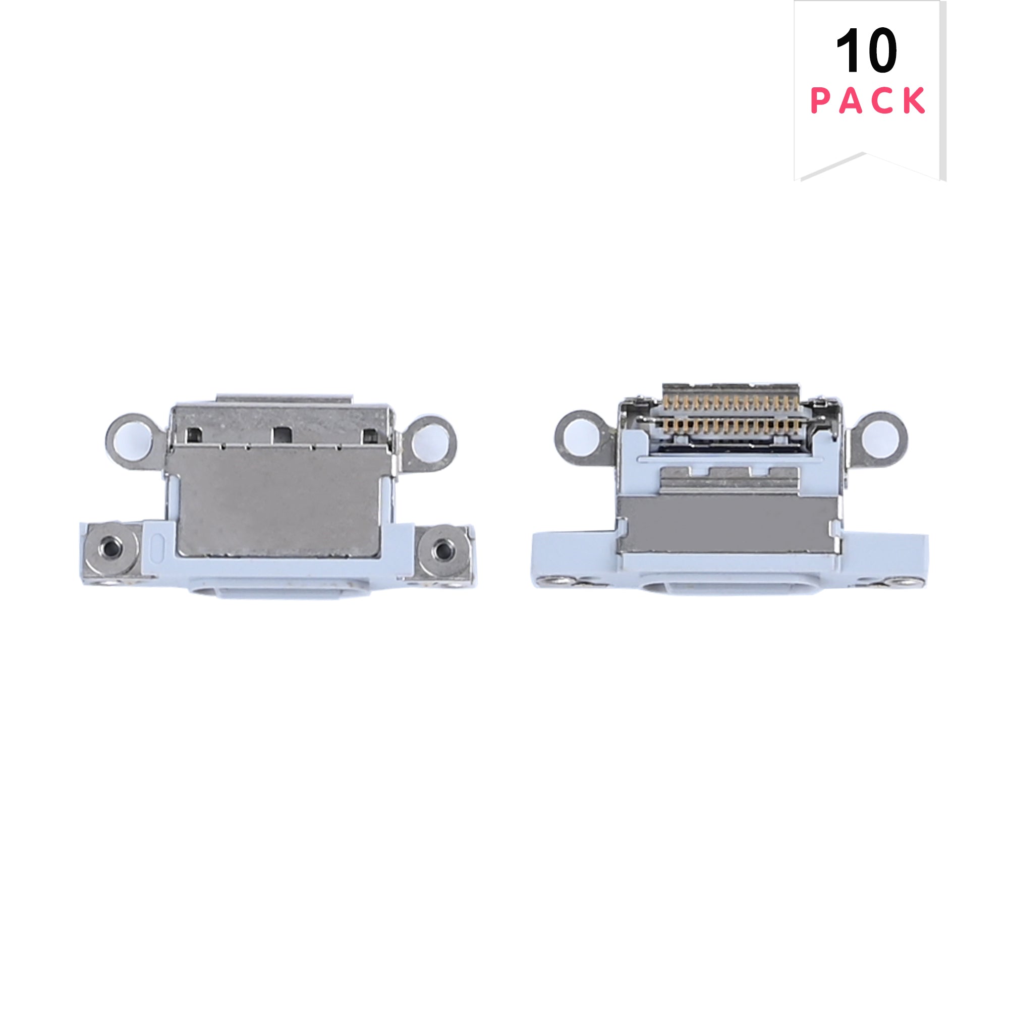 For Apple iPhone 16, 16 Plus System Charging Port Blanc (10pcs)