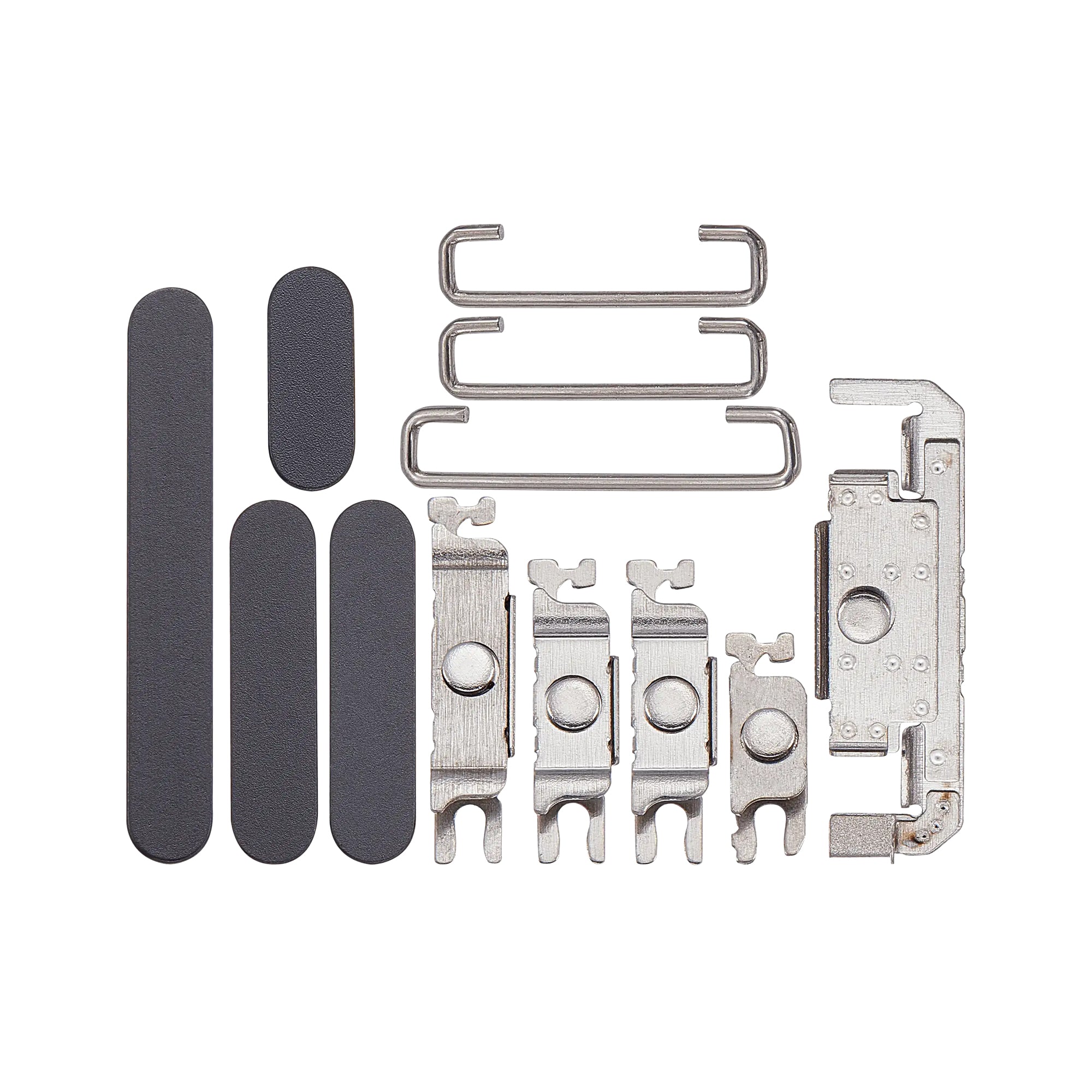 For Apple 16, 16 Plus Ensemble de boutons latéraux noirs compatibles (4 pièces)