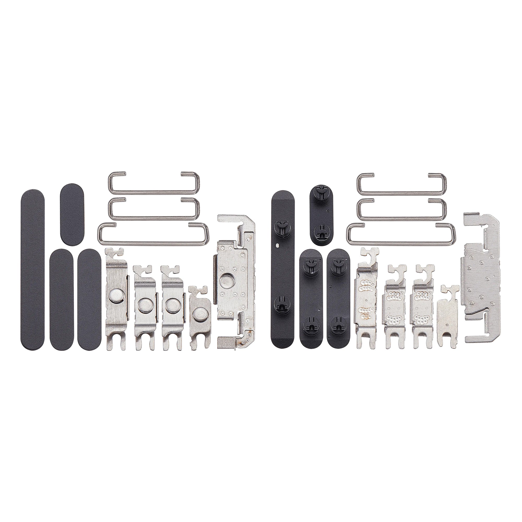 For Apple 16, 16 Plus Ensemble de boutons latéraux noirs compatibles (4 pièces)