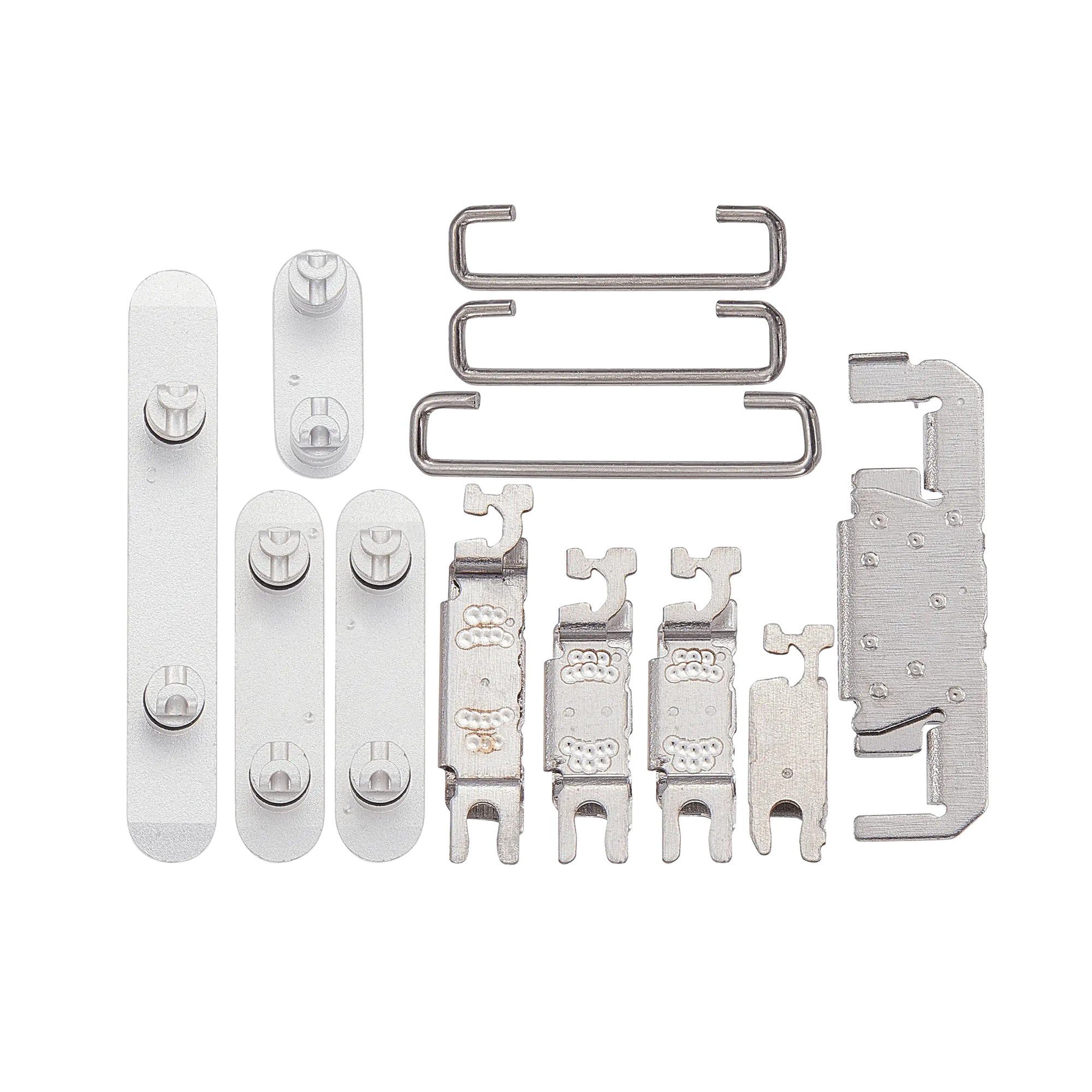 For Apple 16, 16 Plus Ensemble de boutons latéraux blancs compatibles (4 pièces)
