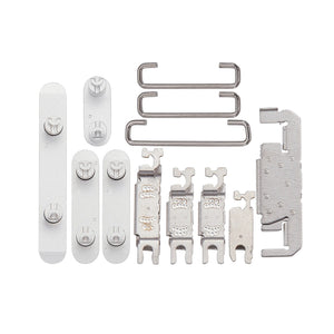 For Apple 16, 16 Plus Ensemble de boutons latéraux blancs compatibles (4 pièces)
