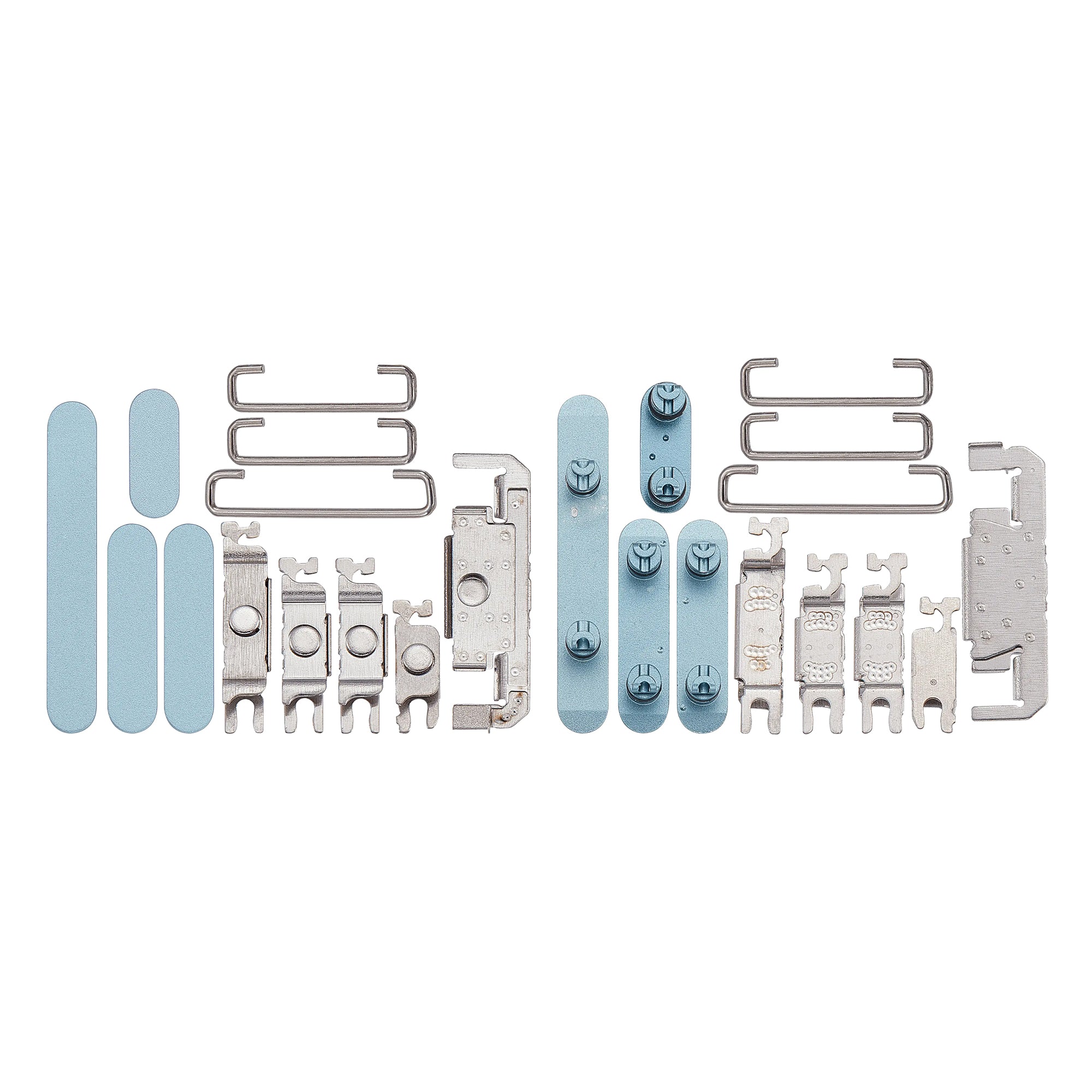 For Apple 16, 16 Plus Ensemble de boutons latéraux bleu sarcelle Compatible (4 pièces)