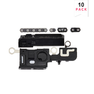 For Apple iPhone 16 Plus Haut-parleur et Microphone Mesh Noir Compatible (10pcs)