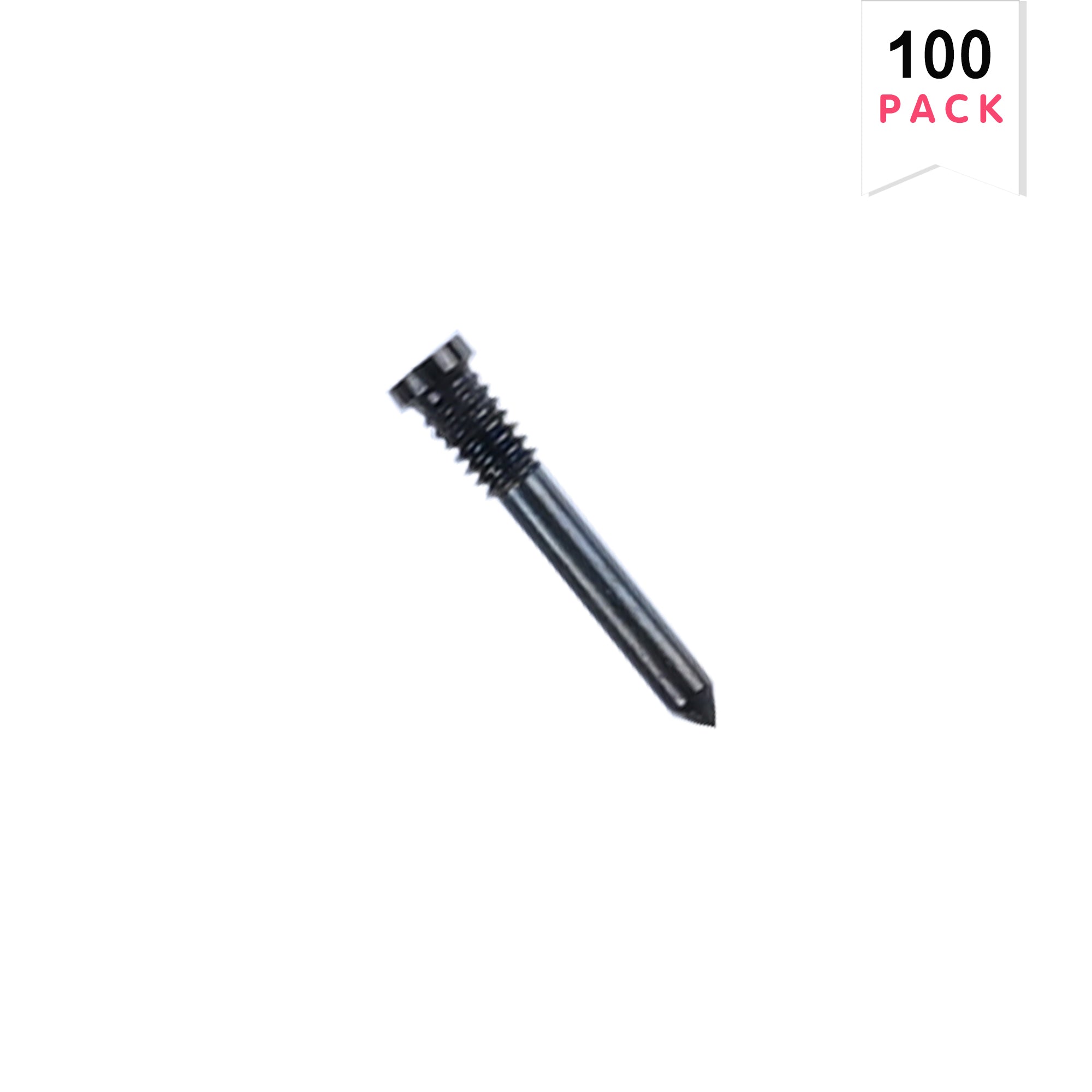 Pour iPhone 16, 16 Plus, 16 Pro, 16 Pro Max Vis de fond noir (paquet de 100)