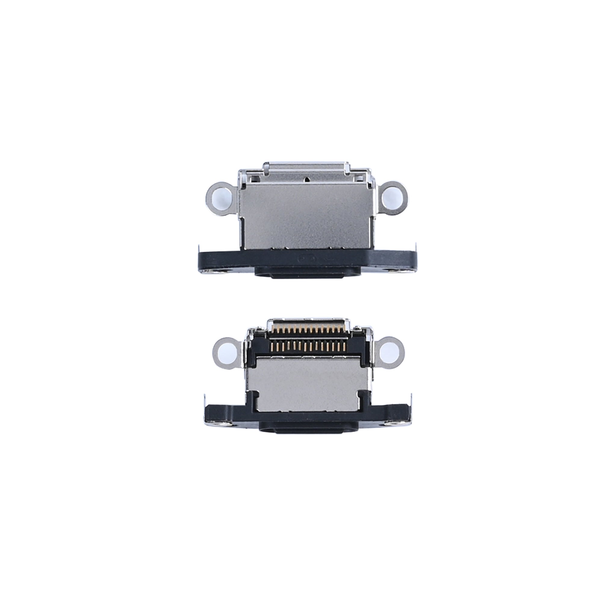 For Apple iPhone 15 Pro, 15 Pro Max Système Port de Charge Noir Compatible Titane (10pcs)
