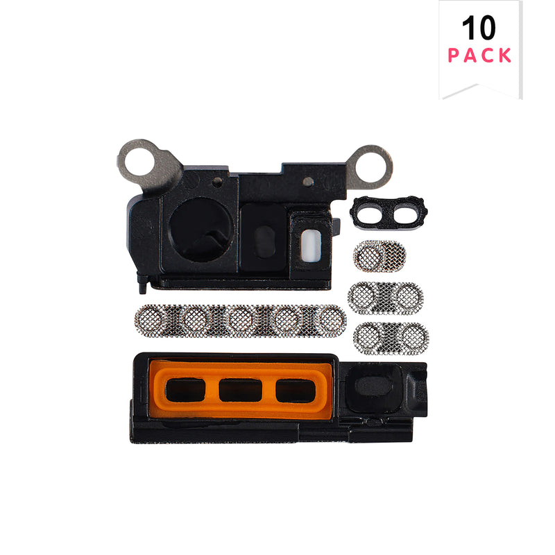 For Apple iPhone 15 Pro Max Haut-parleur et Microphone Mesh Noir Titanium Compatible (10pcs)