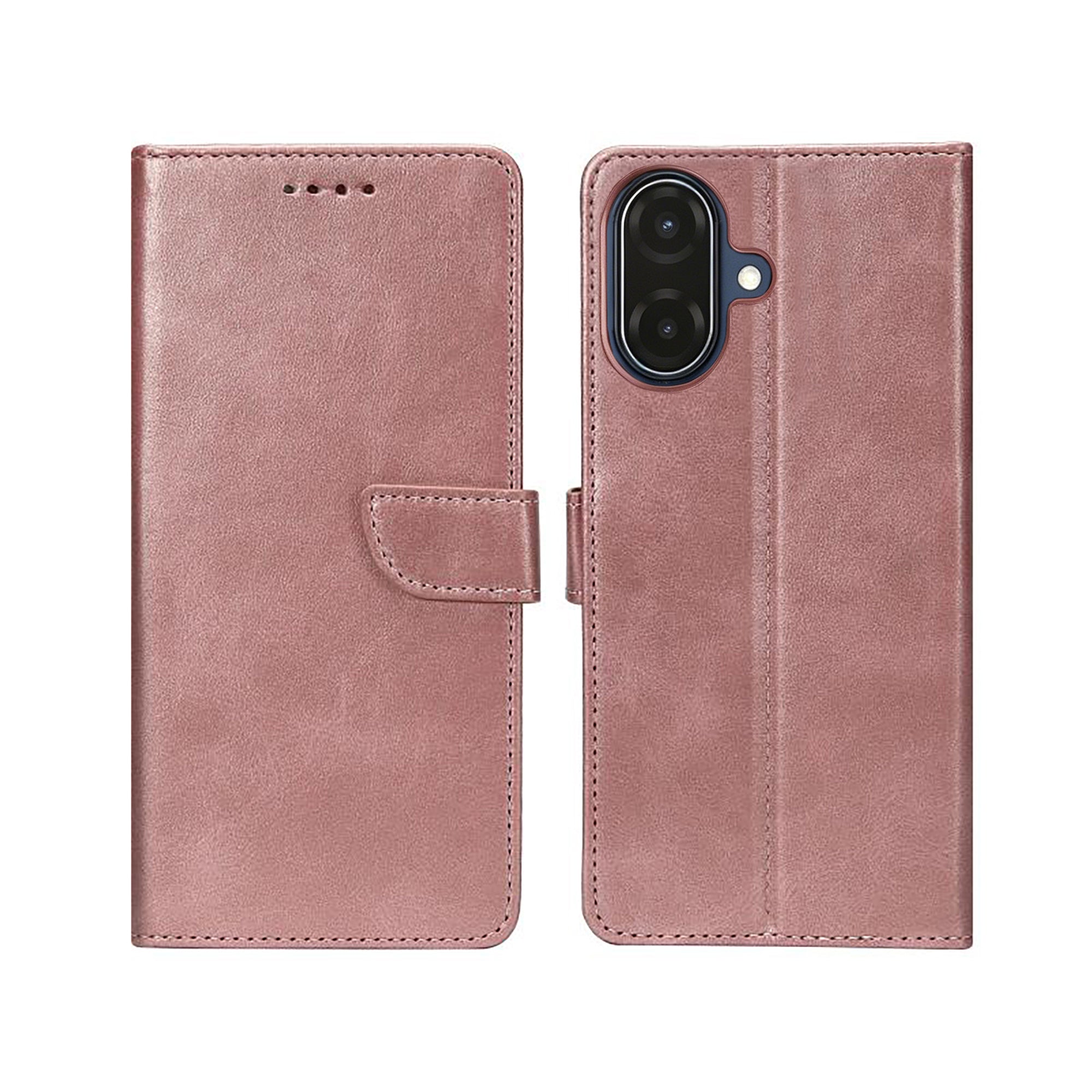 Rixus Bookcase pour Samsung Galaxy A07 Rose