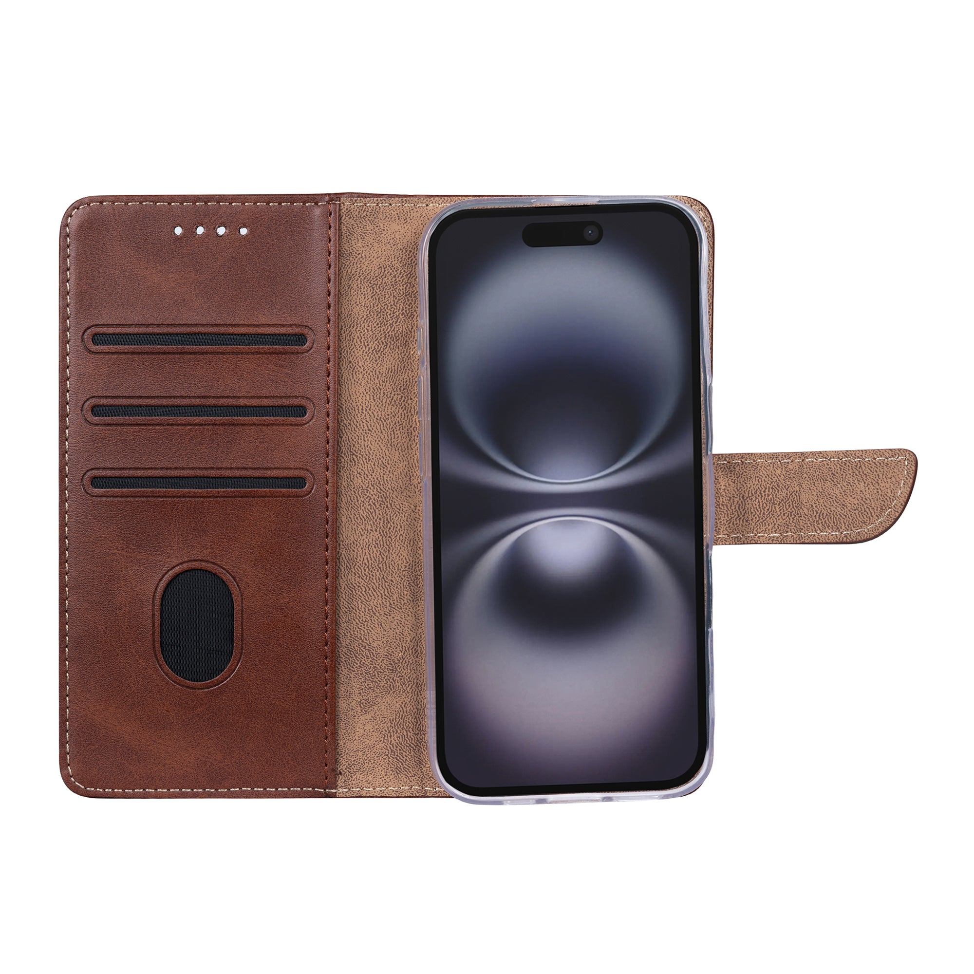 Rixus Bibliothèque For Apple iPhone 17 Marron