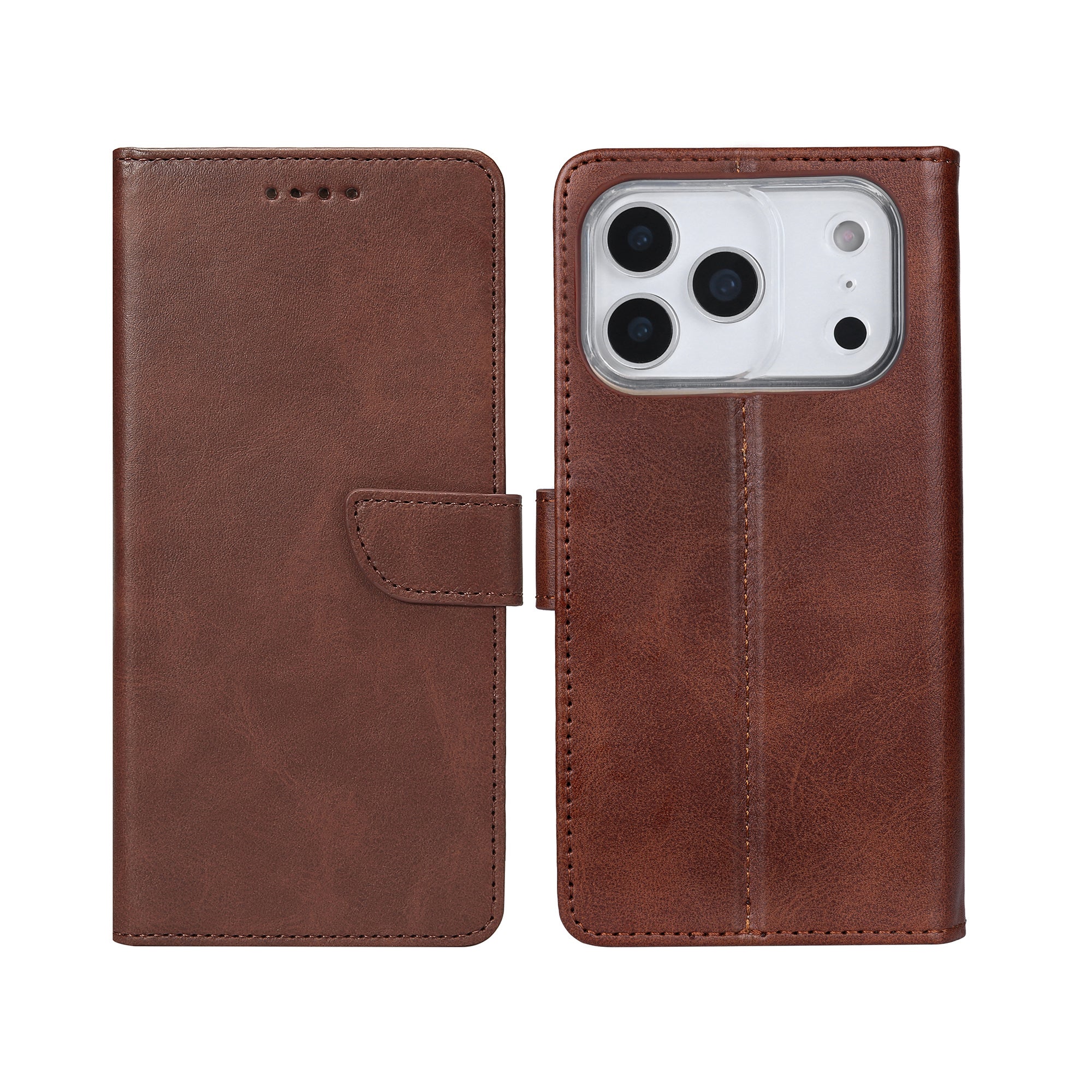 Rixus Bibliothèque For Apple iPhone 17 Pro Marron