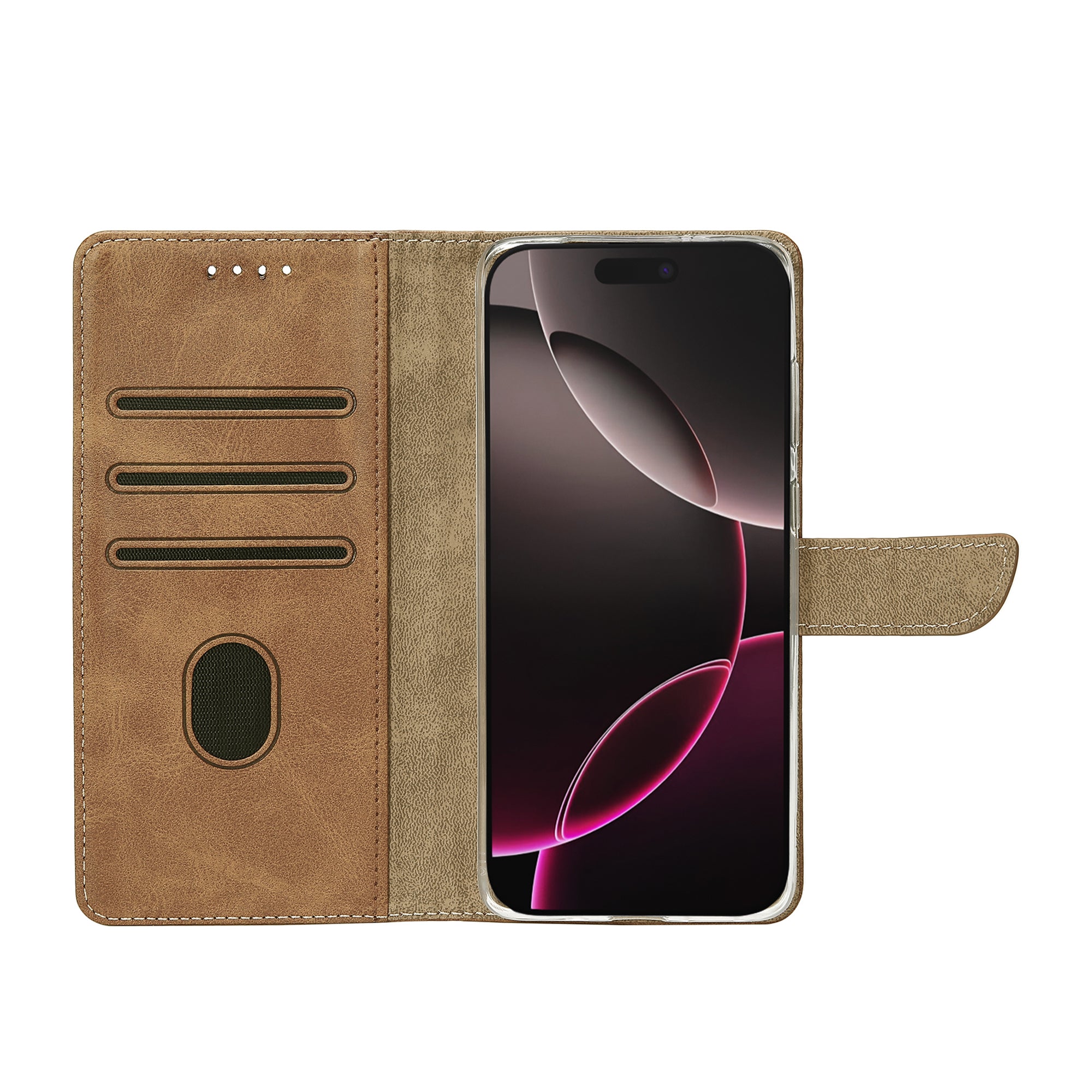 Rixus Bibliothèque For Apple iPhone 17 Pro Light Brown