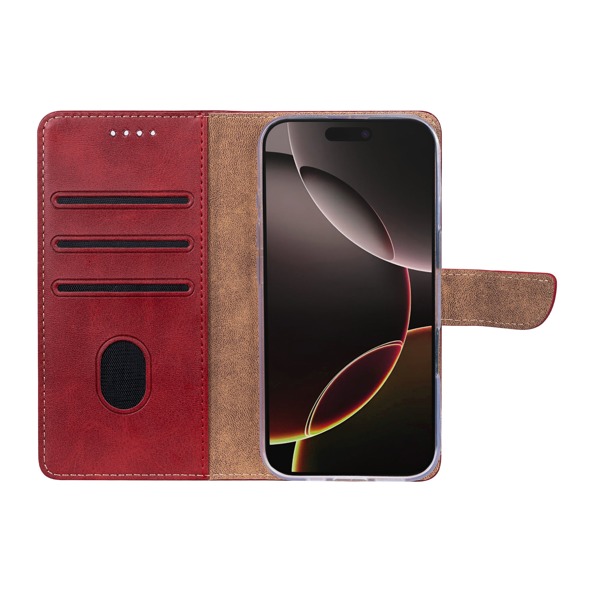 Rixus Bibliothèque For Apple iPhone 17 Air Rouge foncé