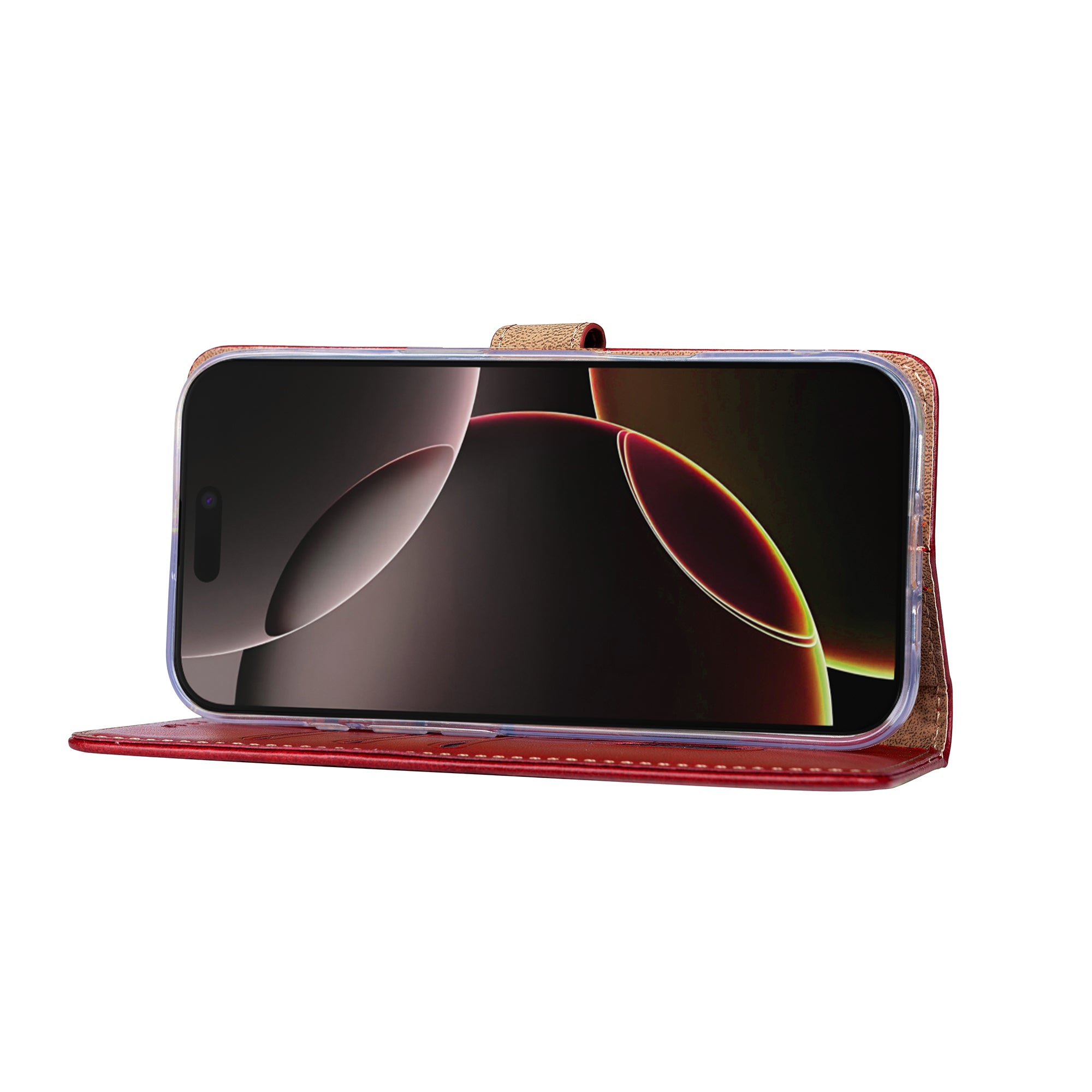 Rixus Bibliothèque For Apple iPhone 17 Air Rouge foncé