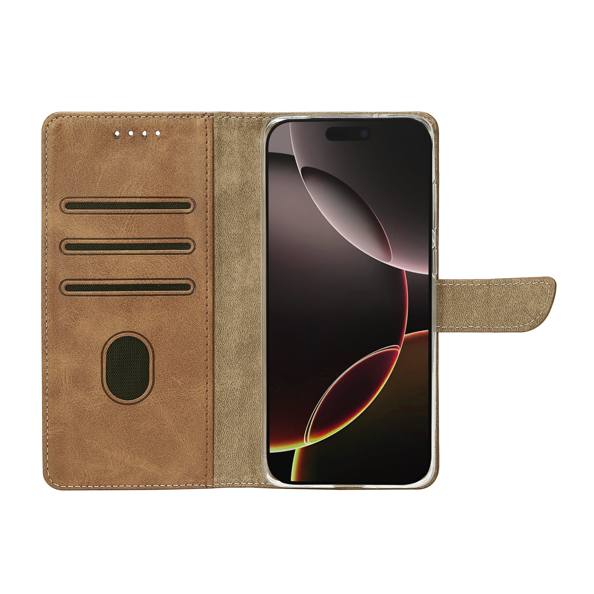 Rixus Bibliothèque For Apple iPhone 17 Air Light Brown