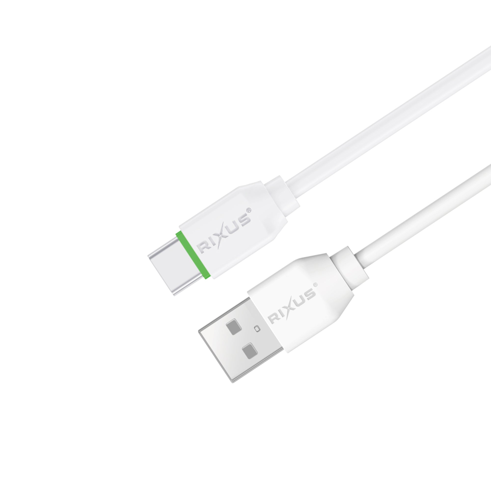 Rixus RXUC13AC Câble de charge USB-A vers USB-C 30cm Blanc
