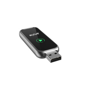 Rixus RXCP03 Wireless Carplay Dongle Metallic Gray (Dongle Carplay sans fil gris métallisé)