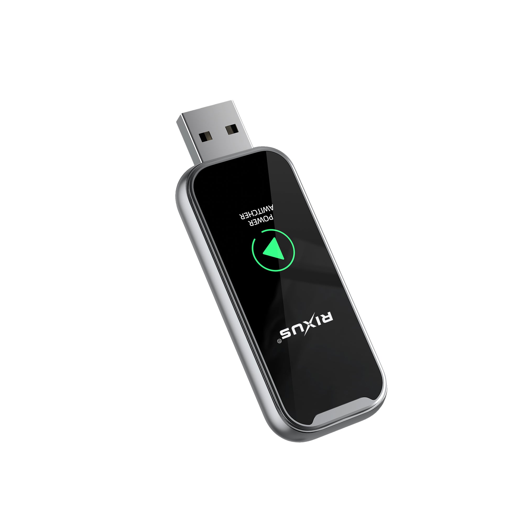 Rixus RXCP03 Wireless Carplay Dongle Metallic Gray (Dongle Carplay sans fil gris métallisé)
