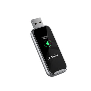 Rixus RXCP03 Wireless Carplay Dongle Metallic Gray (Dongle Carplay sans fil gris métallisé)