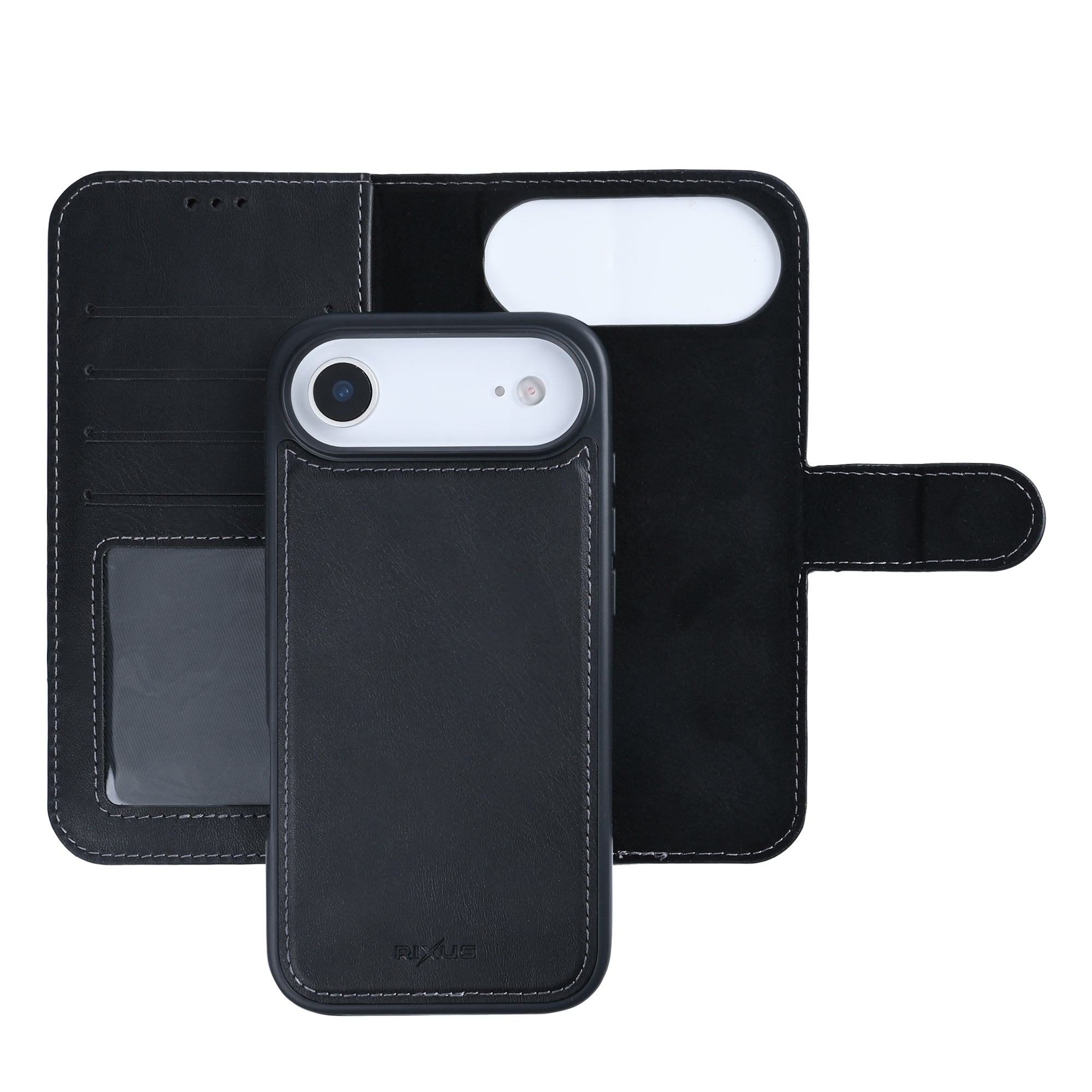 Rixus Duo Portefeuille magnétique détachable For Apple iPhone 17 Air Noir