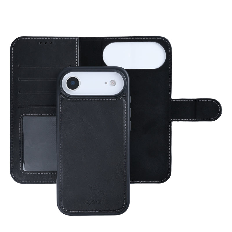 Rixus Duo Portefeuille magnétique détachable For Apple iPhone 17 Air Noir