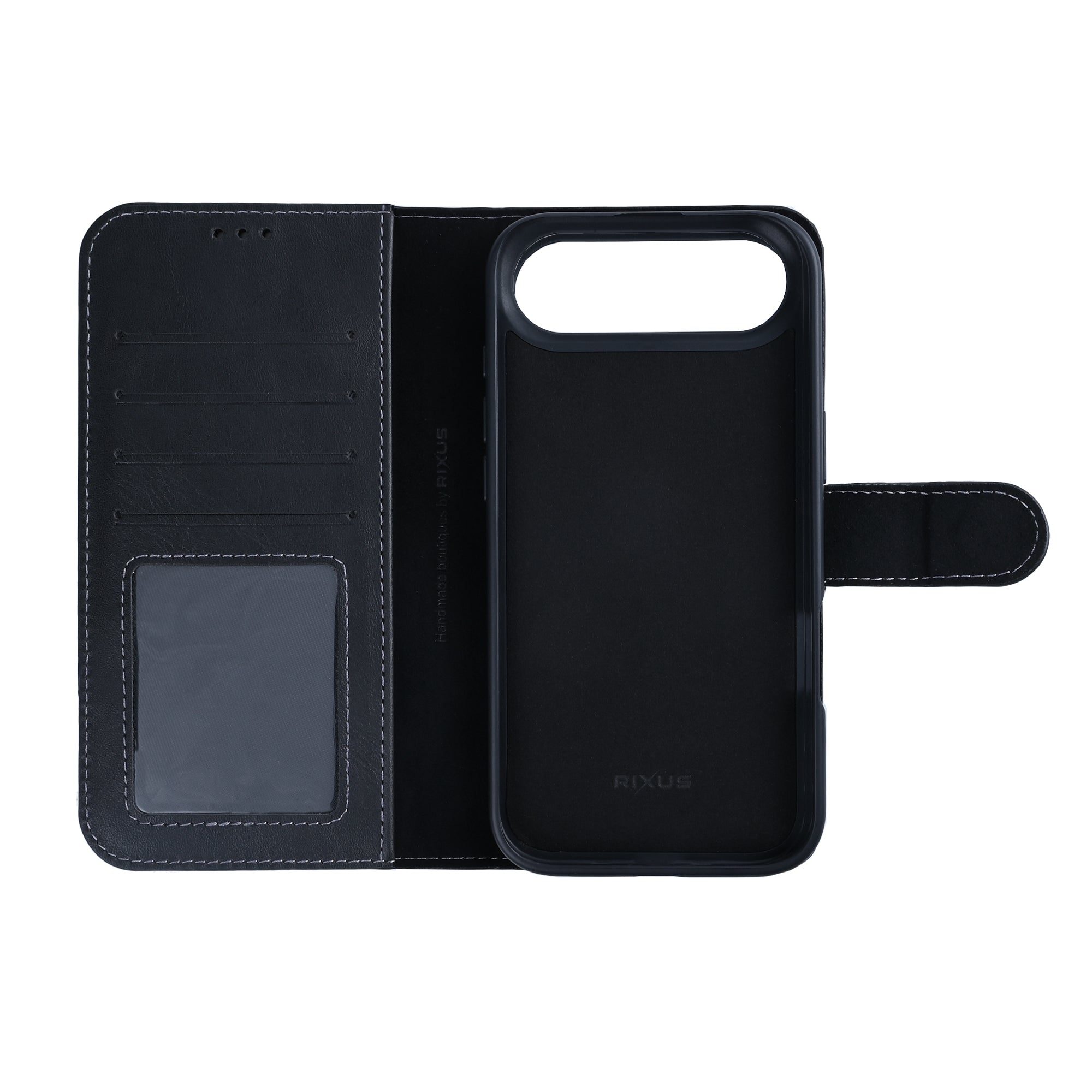Rixus Duo Portefeuille magnétique détachable For Apple iPhone 17 Air Noir
