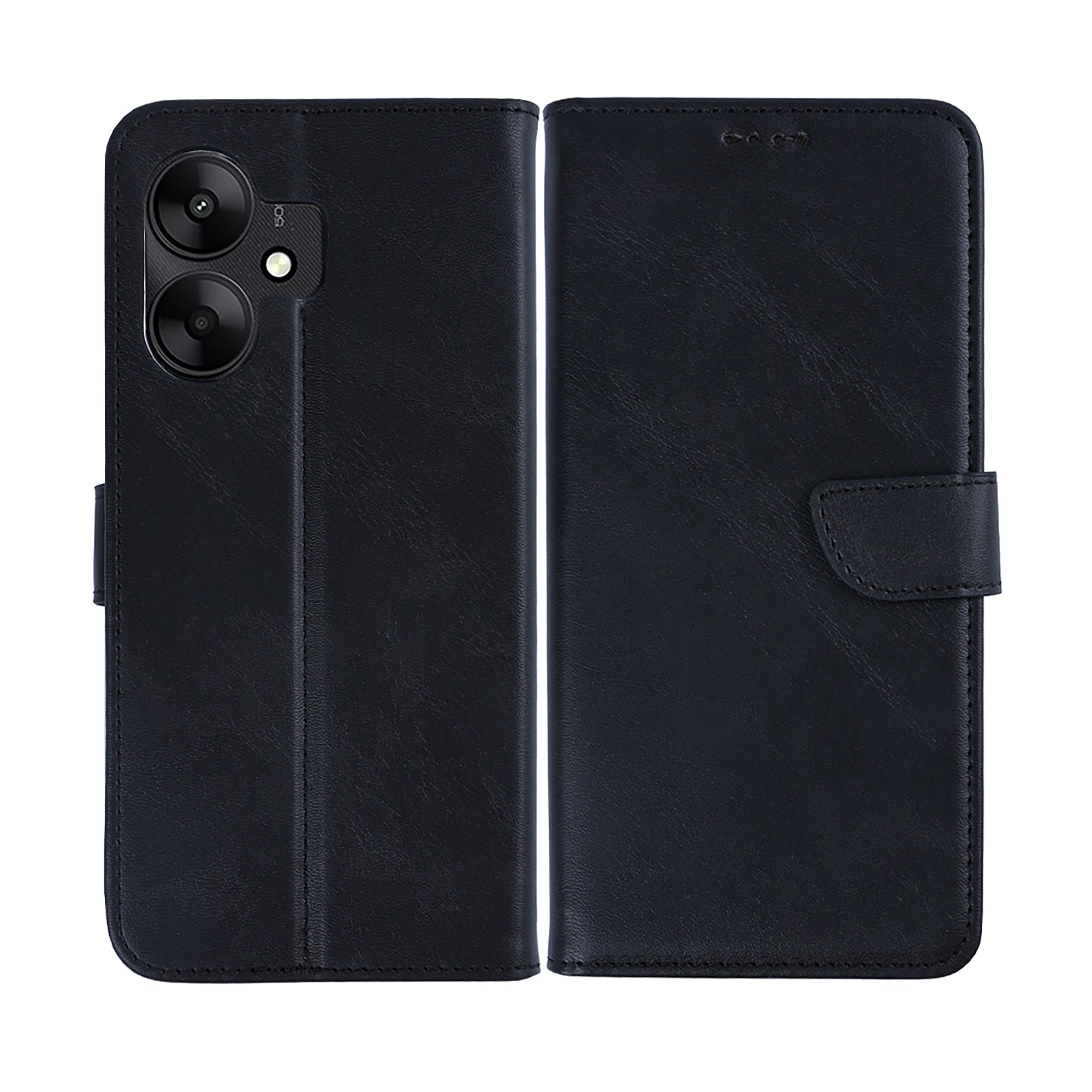 Rixus Bookcase Pour Xiaomi Redmi 13C Noir