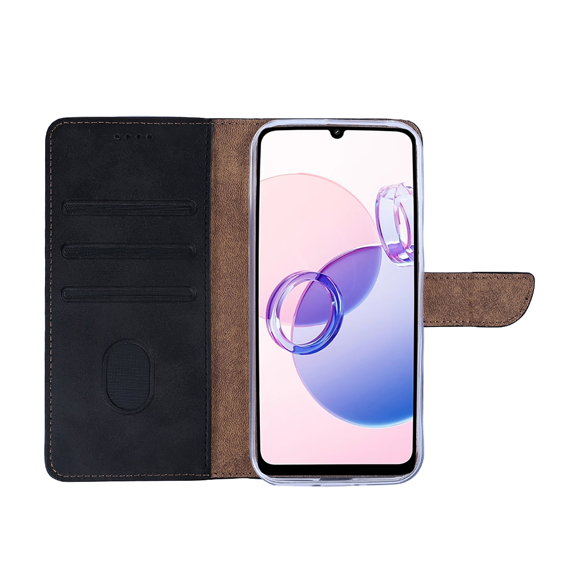 Rixus Bookcase Pour Xiaomi Redmi 13C Noir