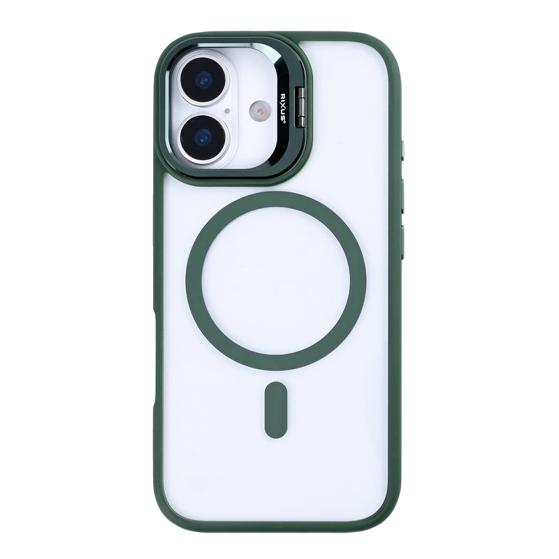 Rixus Classic 03 Case With MagSafe Compatible For Apple iPhone 17 Dark Green