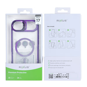 Rixus Classic 03 Case With MagSafe Compatible For Apple iPhone 17 Air Deep Purple