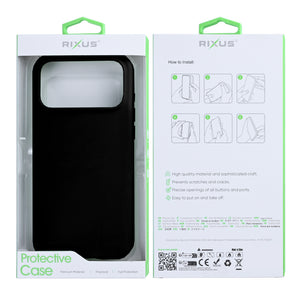 Rixus Soft TPU Phone Case With MagSafe Compatible For Apple iPhone 17 Pro Max Black