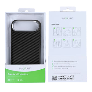 Rixus Mag Carbon With MagSafe Compatible For Apple iPhone 17 Air Titanium Black