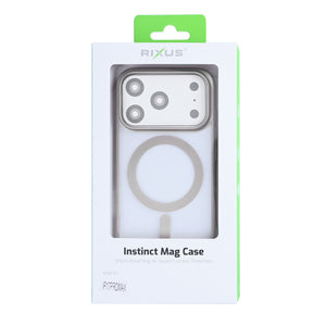 Rixus Instinct Mag Case For Apple iPhone 17 Pro Max Gris Titane