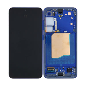Écran et numériseur Samsung Galaxy S25 S931B avec cadre bleu marine pré-assemblé