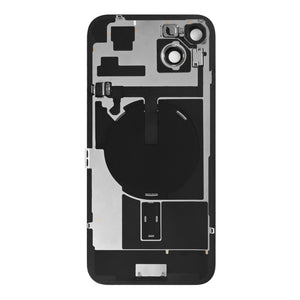 For Apple 15 Verre arrière avec NFC, cadre de caméra agrandi Vert tiré