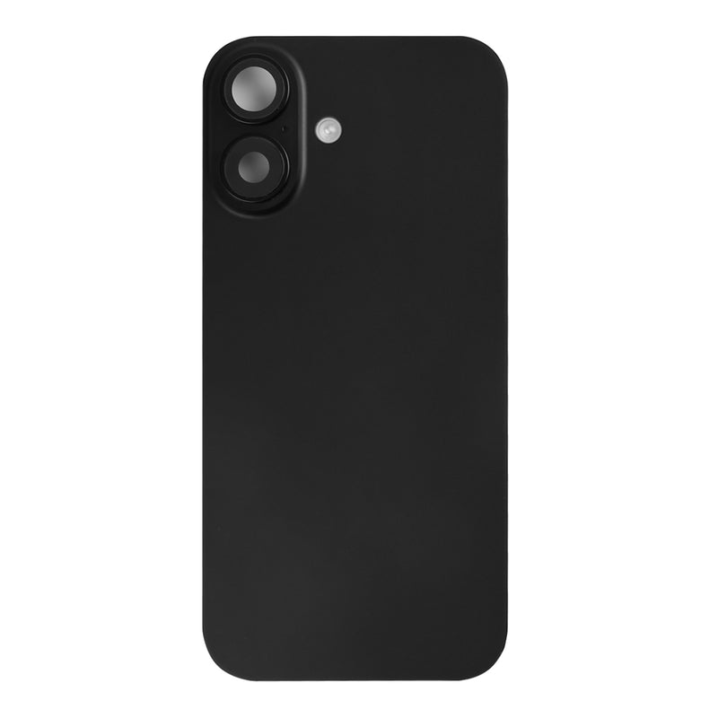 For Apple 16 Verre arrière avec NFC, cadre de caméra agrandi Noir retiré