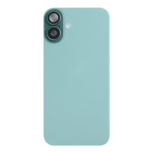 For Apple 16 Verre arrière avec NFC, cadre de caméra agrandi couleur bleu sarcelle