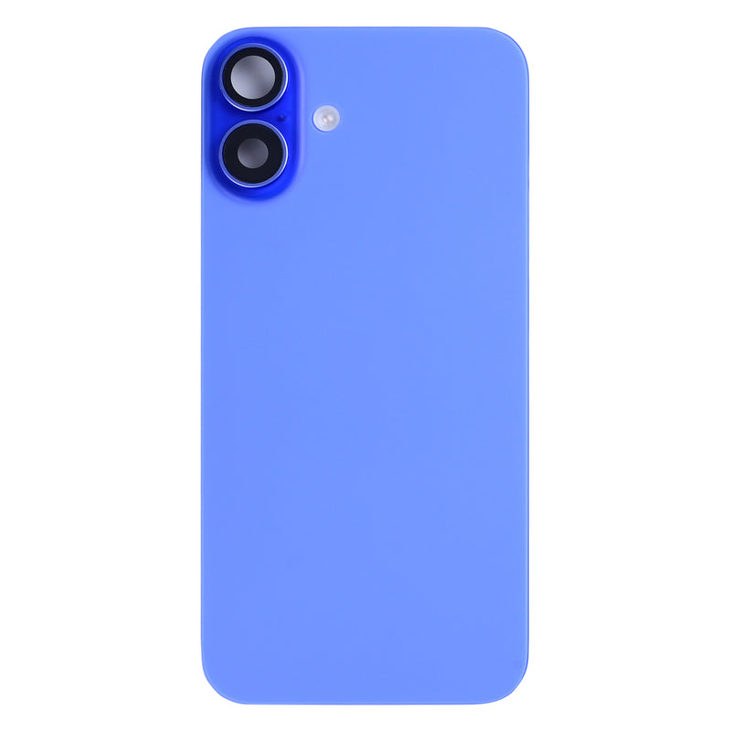 For Apple 16 Plus Verre arrière avec NFC, cadre de caméra agrandi Ultramarine Pulled