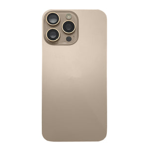 For Apple 16 Pro Verre arrière avec NFC, cadre d'appareil photo agrandi Titane désert tiré