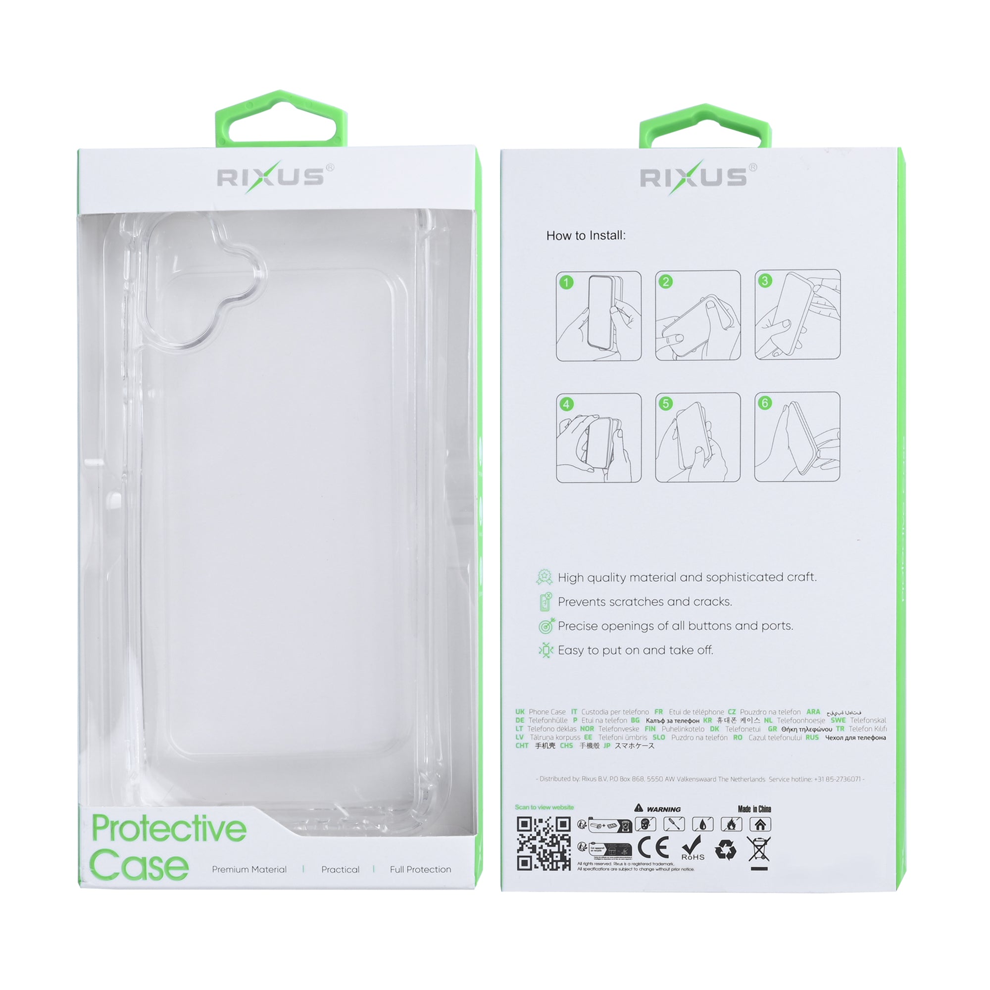 Étui anti-éclatement Rixus pour Samsung Galaxy A07 transparent