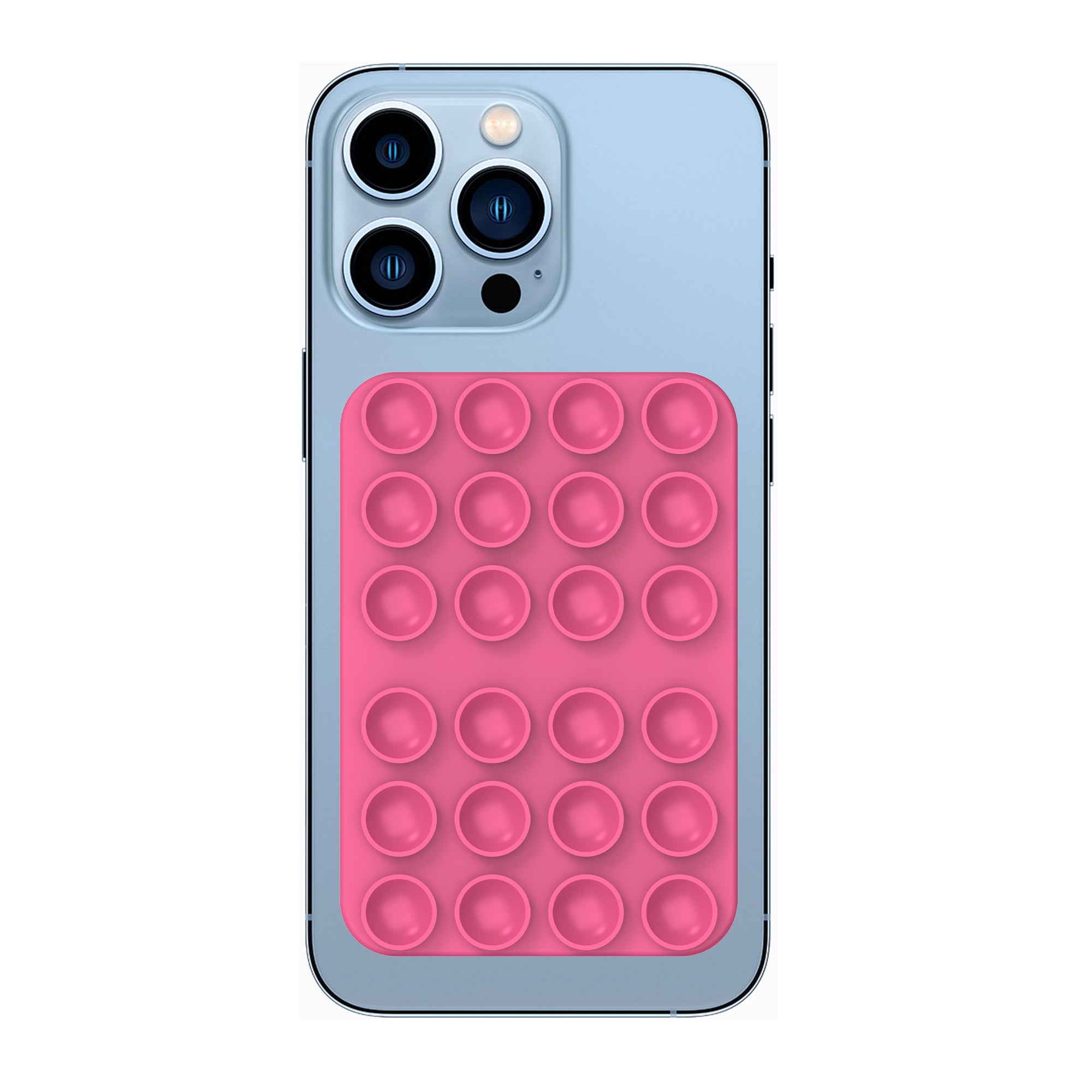 Rixus RXPH40L Support de téléphone avec miroir à ventouse Rouge rosé