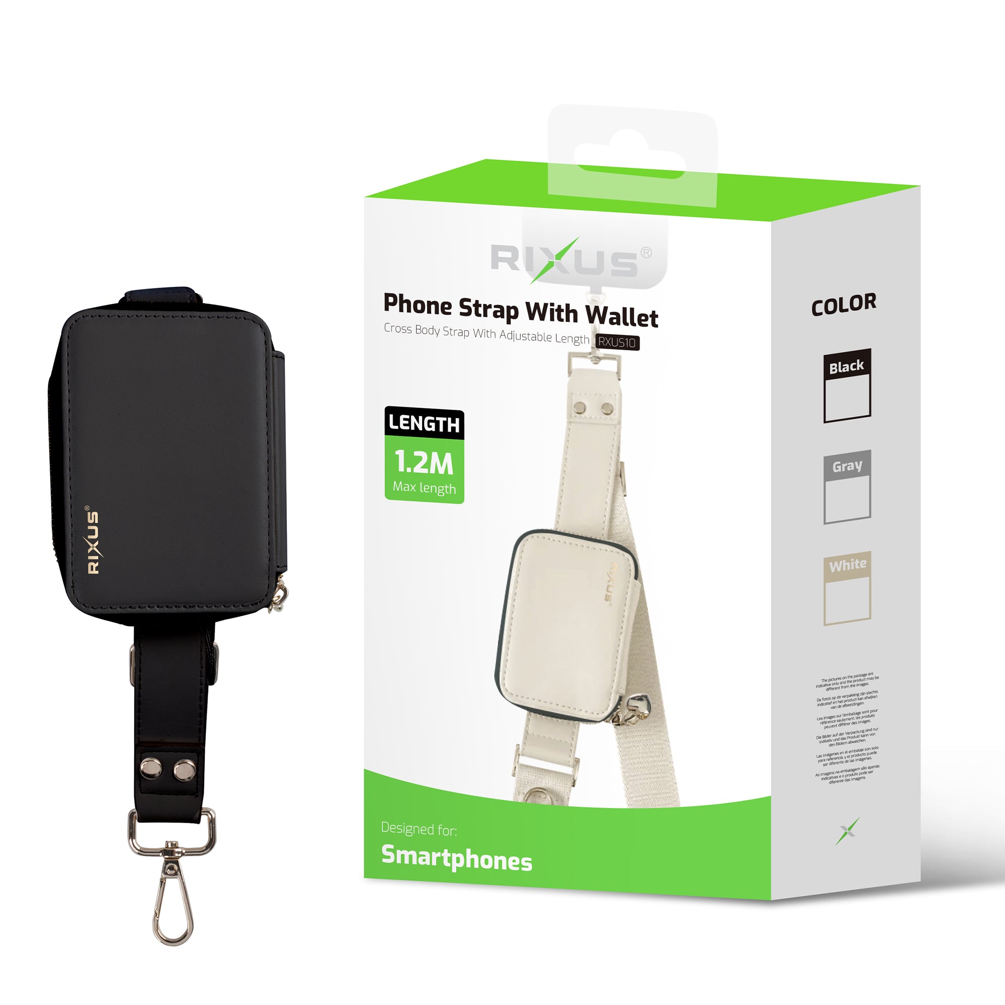Rixus RXUS10B Dragonne pour téléphone portable Noir